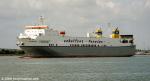 ID 2634 VALENTINE (1999/23986grt/IMO 9166625/renamed VALENTINE I, SEA CARYATIS) outbound from Southampton, England.